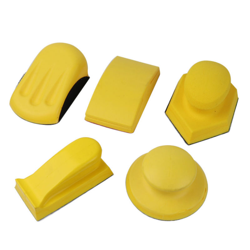 Hook and Loop Hand PU Sanding Block, Sanding Pad Hook Backing Plate for Wood Furniture Car