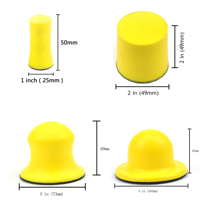 Hook and Loop Hand PU Sanding Block, Sanding Pad Hook Backing Plate for Wood Furniture Car